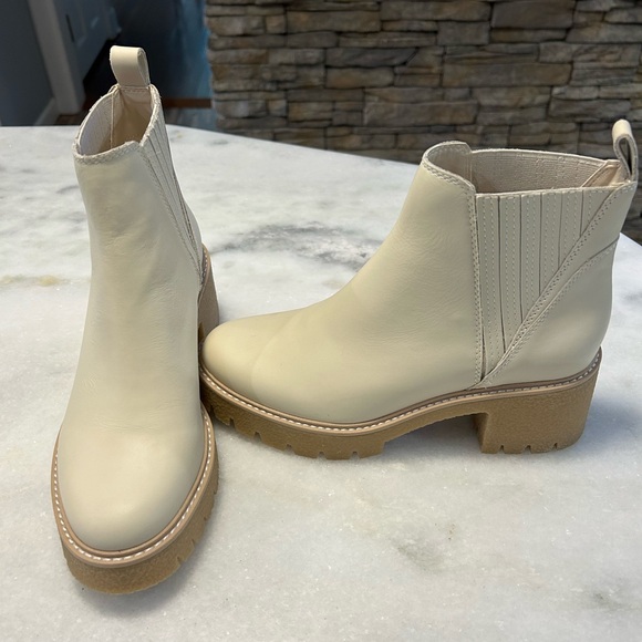 Dolce Vita Castor H2O Ivory Leather Boot 8 - Picture 9 of 9